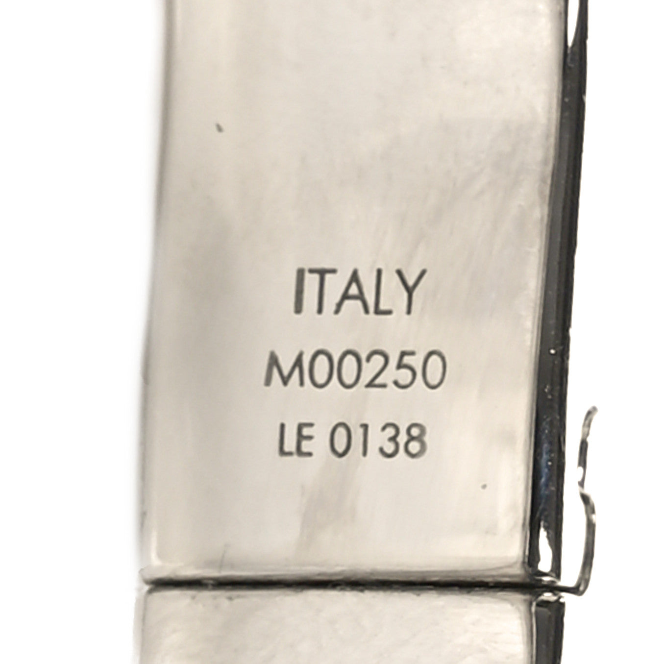 Louis Vuitton Brass Palladium Plated Nanogram Cuff M Silver 6 of 7