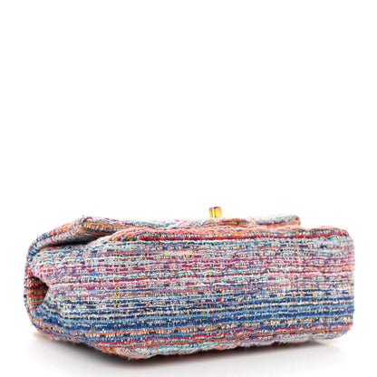 Chanel Tweed Quilted Mini Rectangular Flap Blue Pink Orange 4 of 10