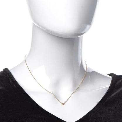 Tiffany 18K Rose Gold Diamond .03ct Elsa Peretti Diamonds by the Yard Pendant Necklace 2 of 8