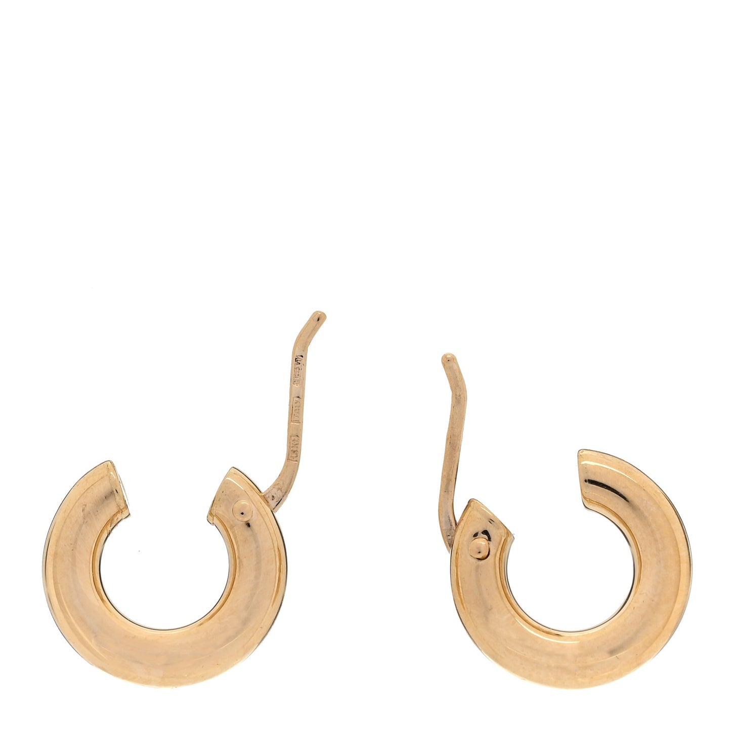 18K Yellow Gold Everyday Huggie Hoop Earrings