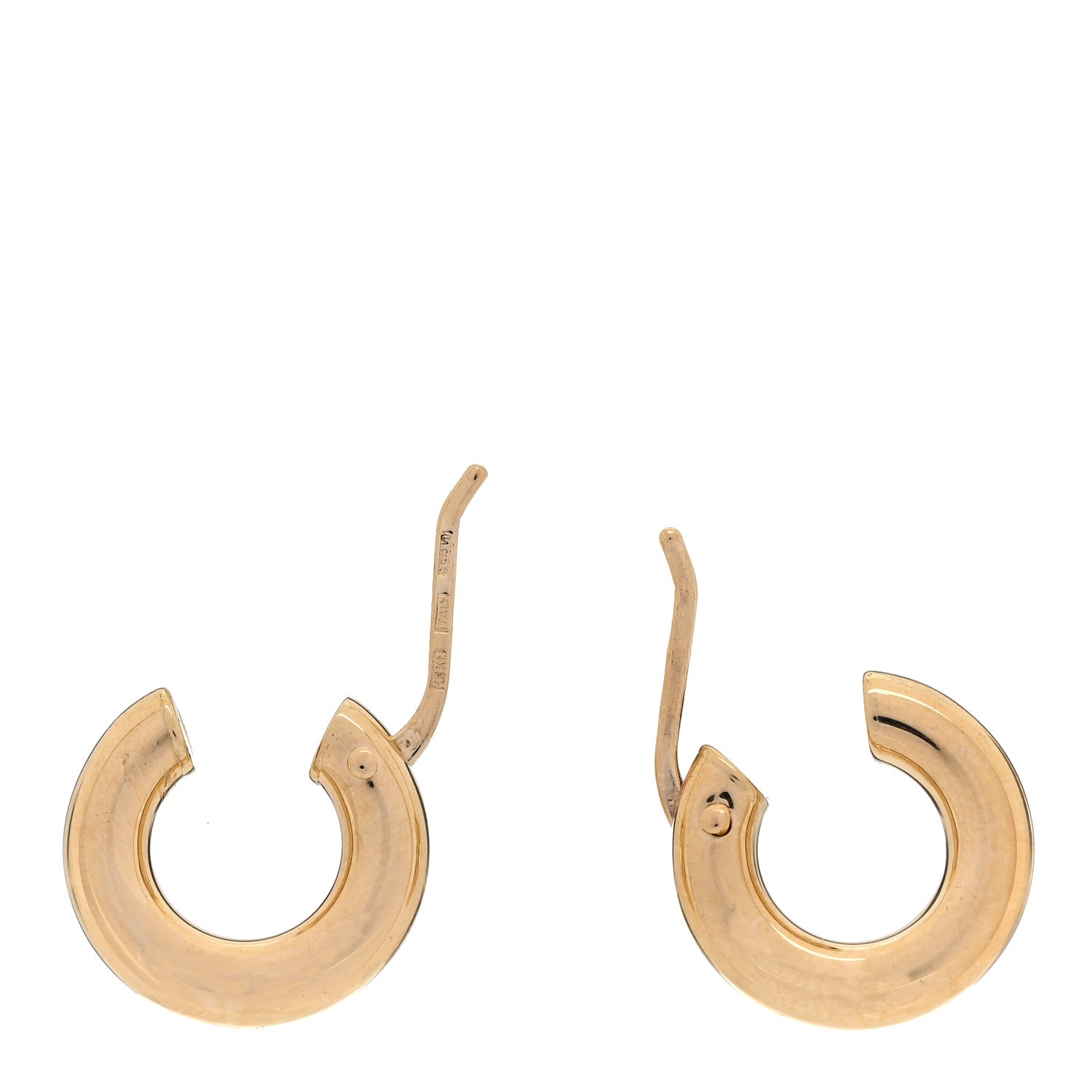 Roberto Coin 18K Yellow Gold Everyday Huggie Hoop Earrings 3 of 4