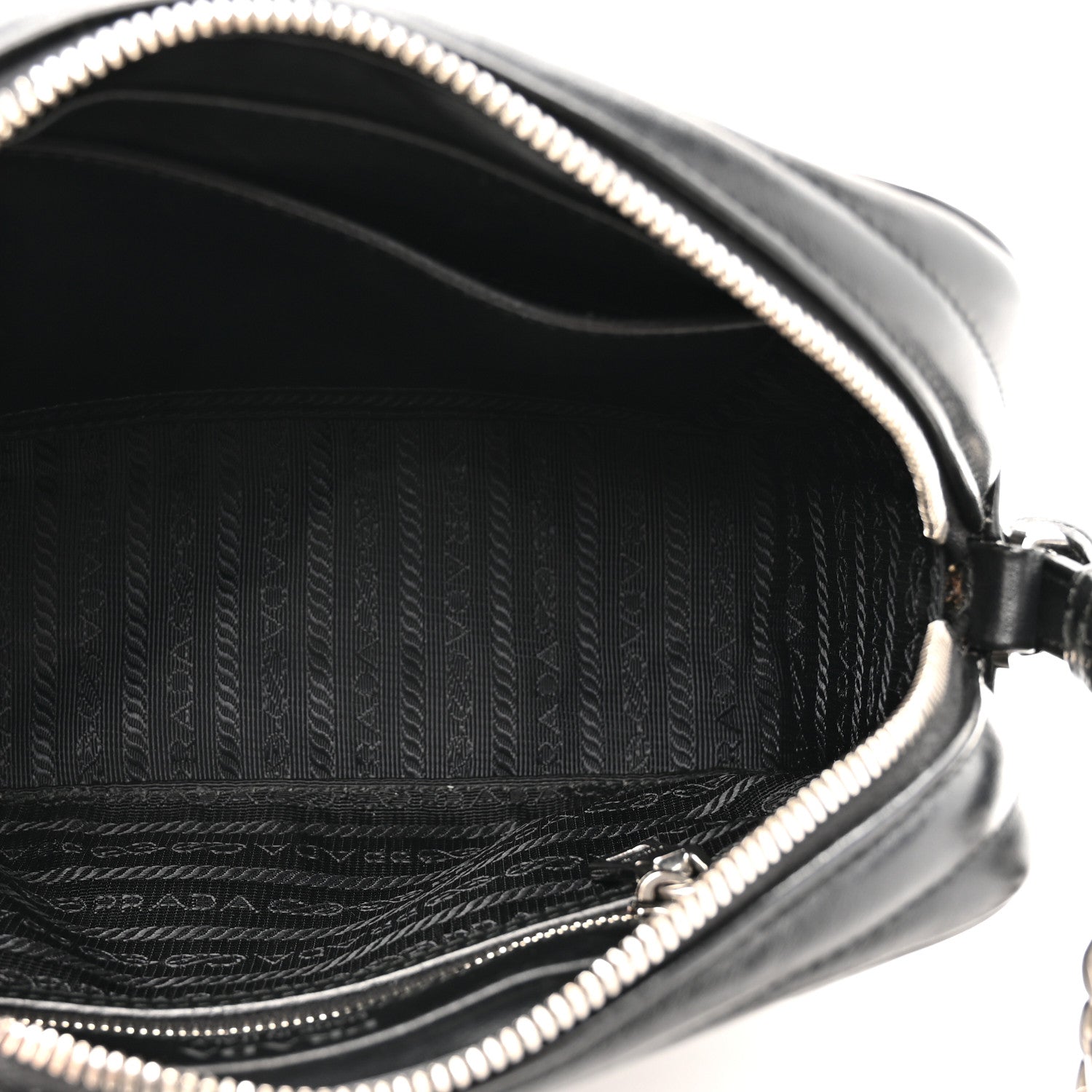 Prada Soft Calfskin Diagramme Camera Bag Black 5 of 13
