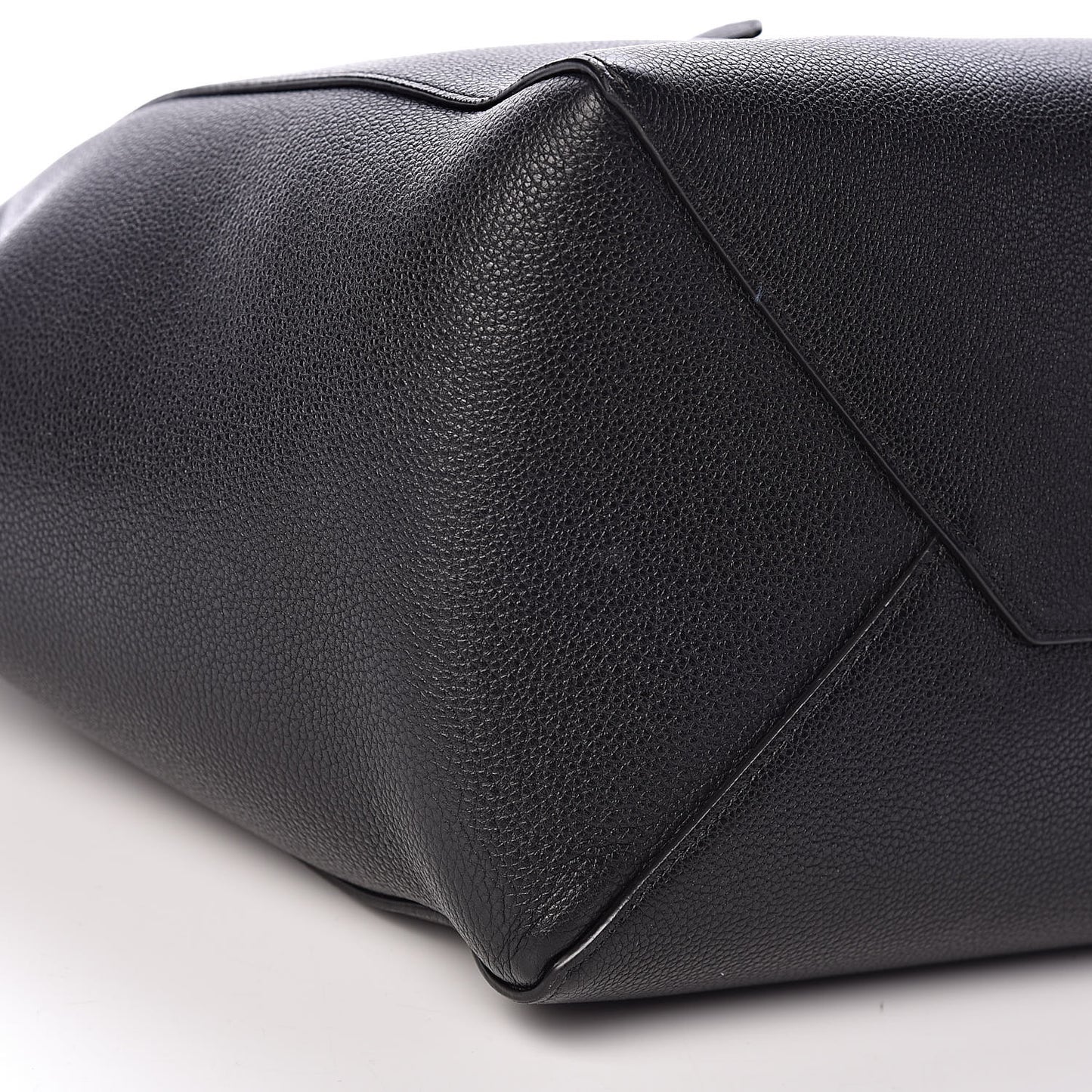 Soft Grained Calfskin Small Belt Cabas Phantom Black
