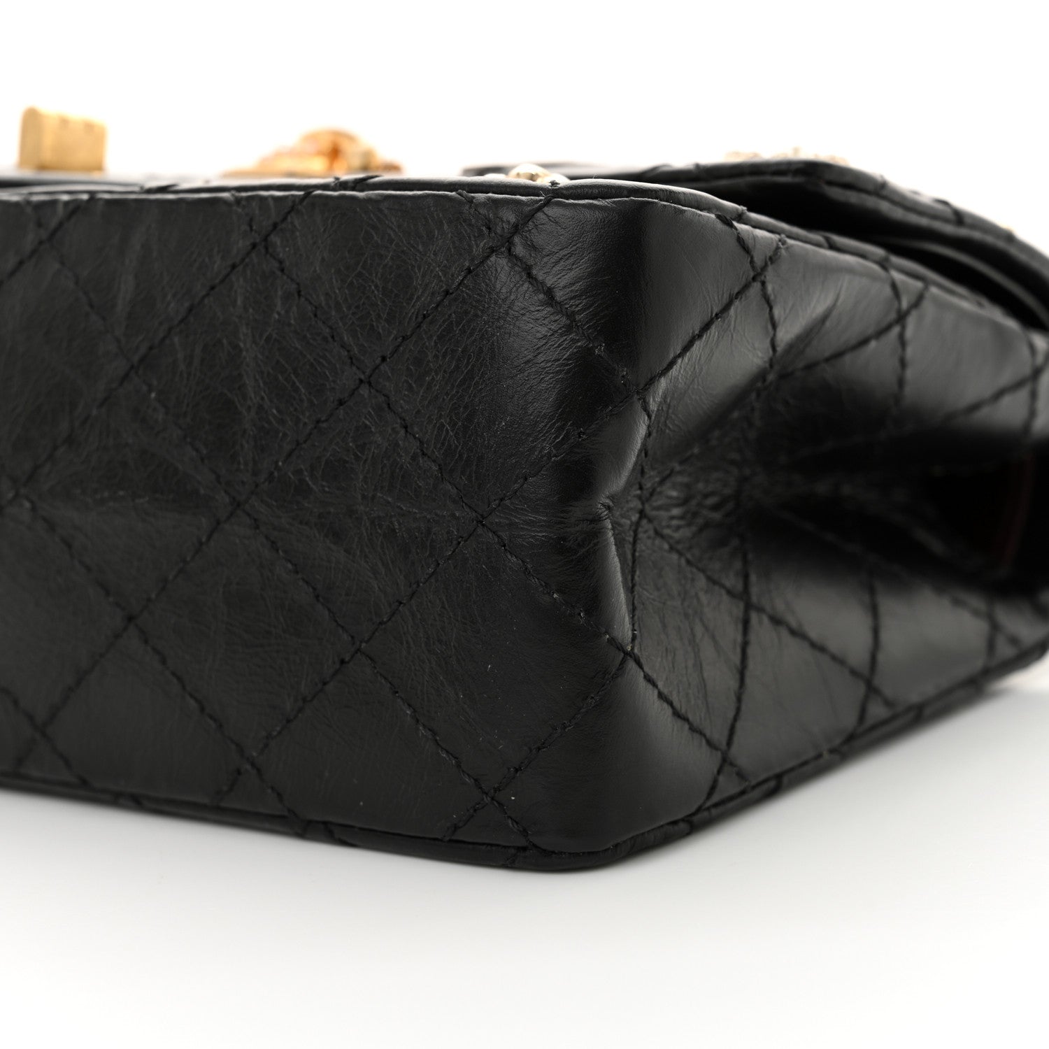 Chanel Aged Calfskin Lucky Charms 2.55 Reissue 225 Flap Black 10 of 13