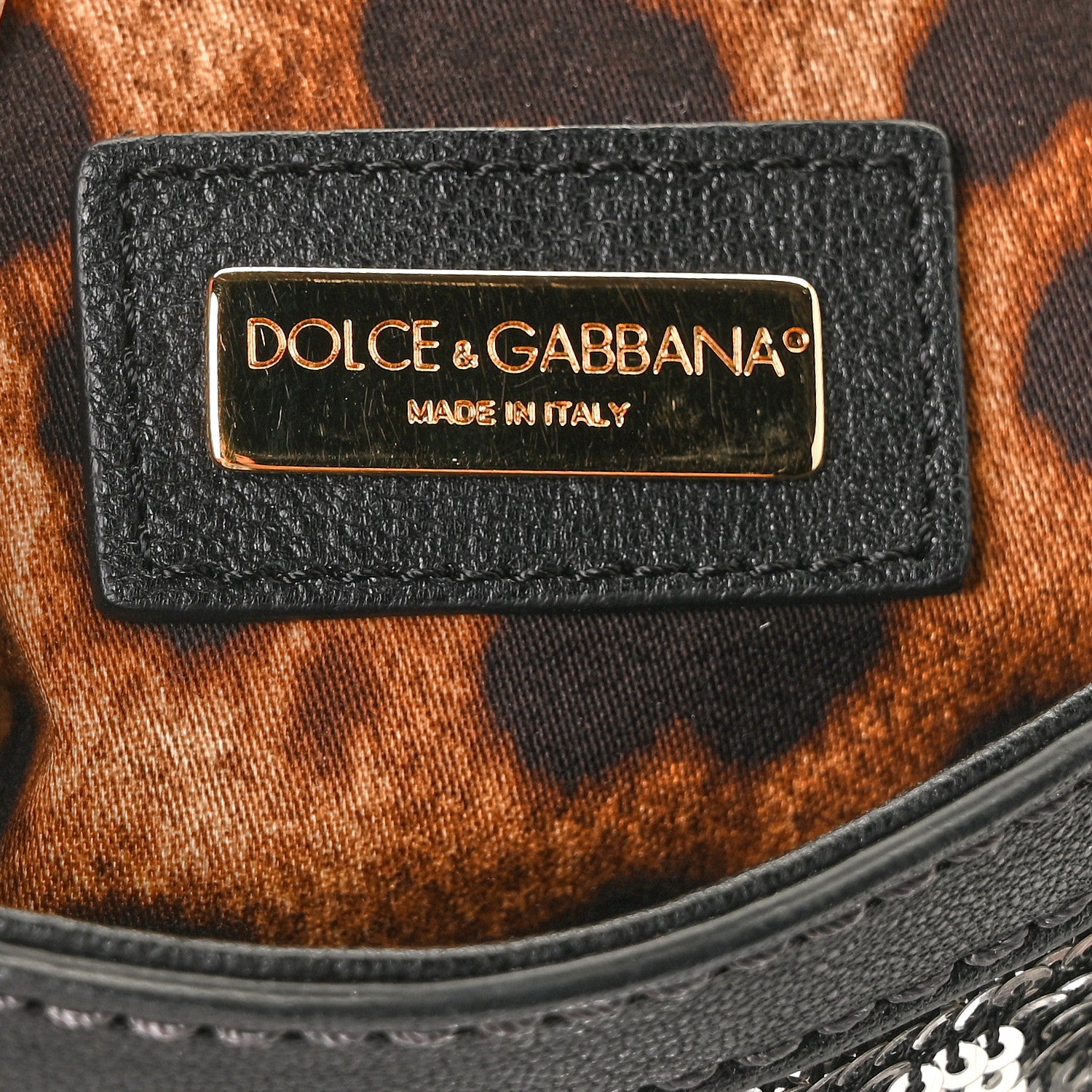 Dolce & Gabbana Sequin Small Miss Sicily Satchel Black 8 of 10