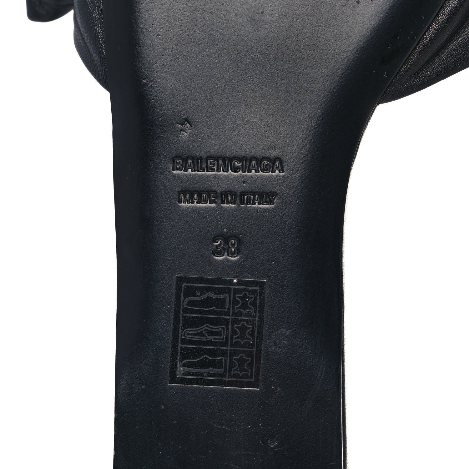Balenciaga Calfskin Square Bow Slide Sandals 38 Black 6 of 10