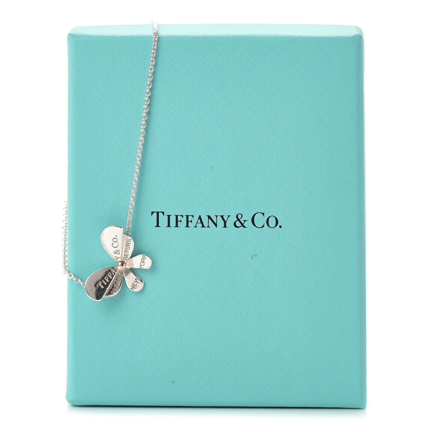 Tiffany Sterling Silver 18K Rose Gold Return to Tiffany Love Bugs Butterfly Chain Bracelet 6 of 6