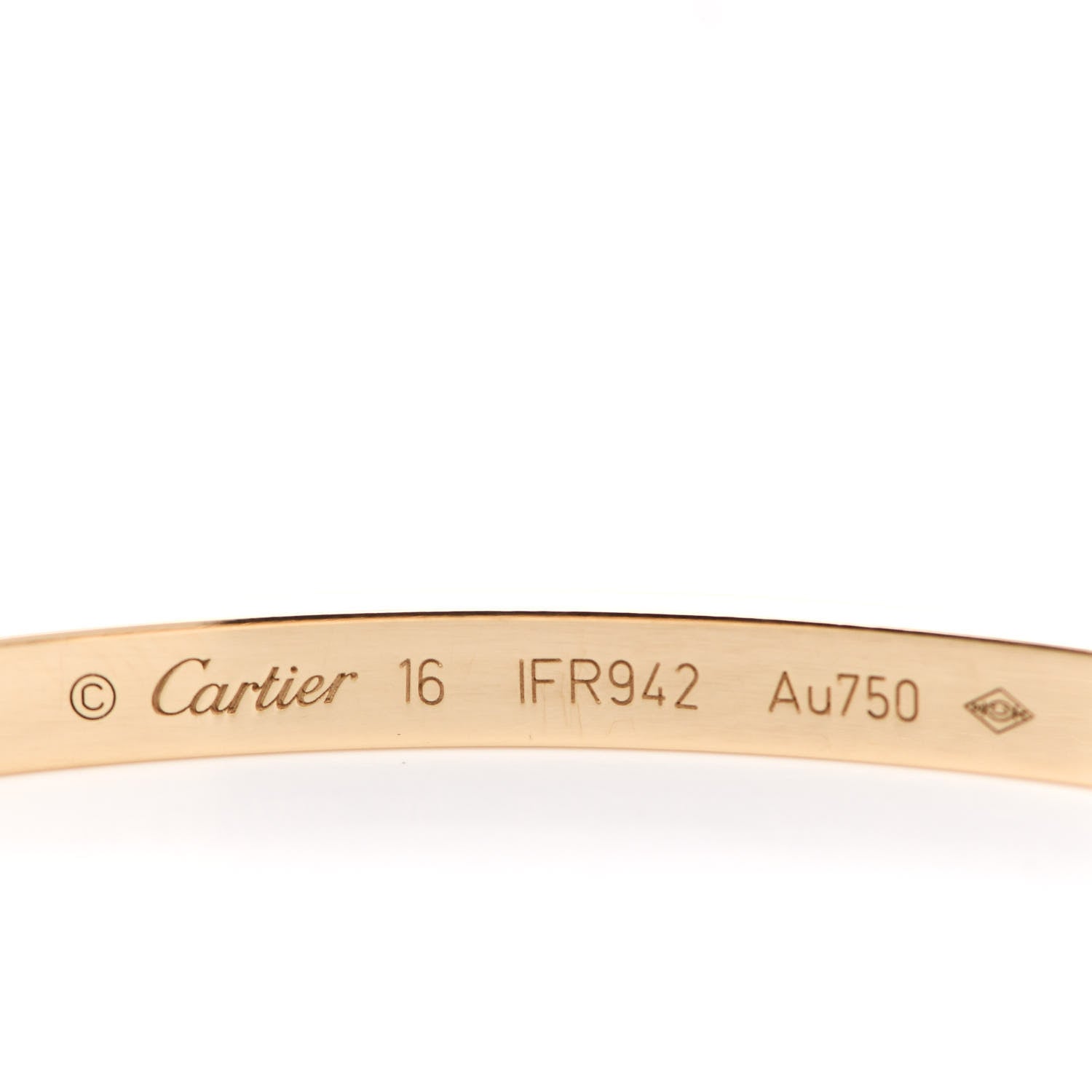 Cartier 18K Yellow Gold 6 Diamond Small LOVE Bracelet 16 3 of 4