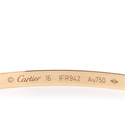 Cartier 18K Yellow Gold 6 Diamond Small LOVE Bracelet 16 3 of 4
