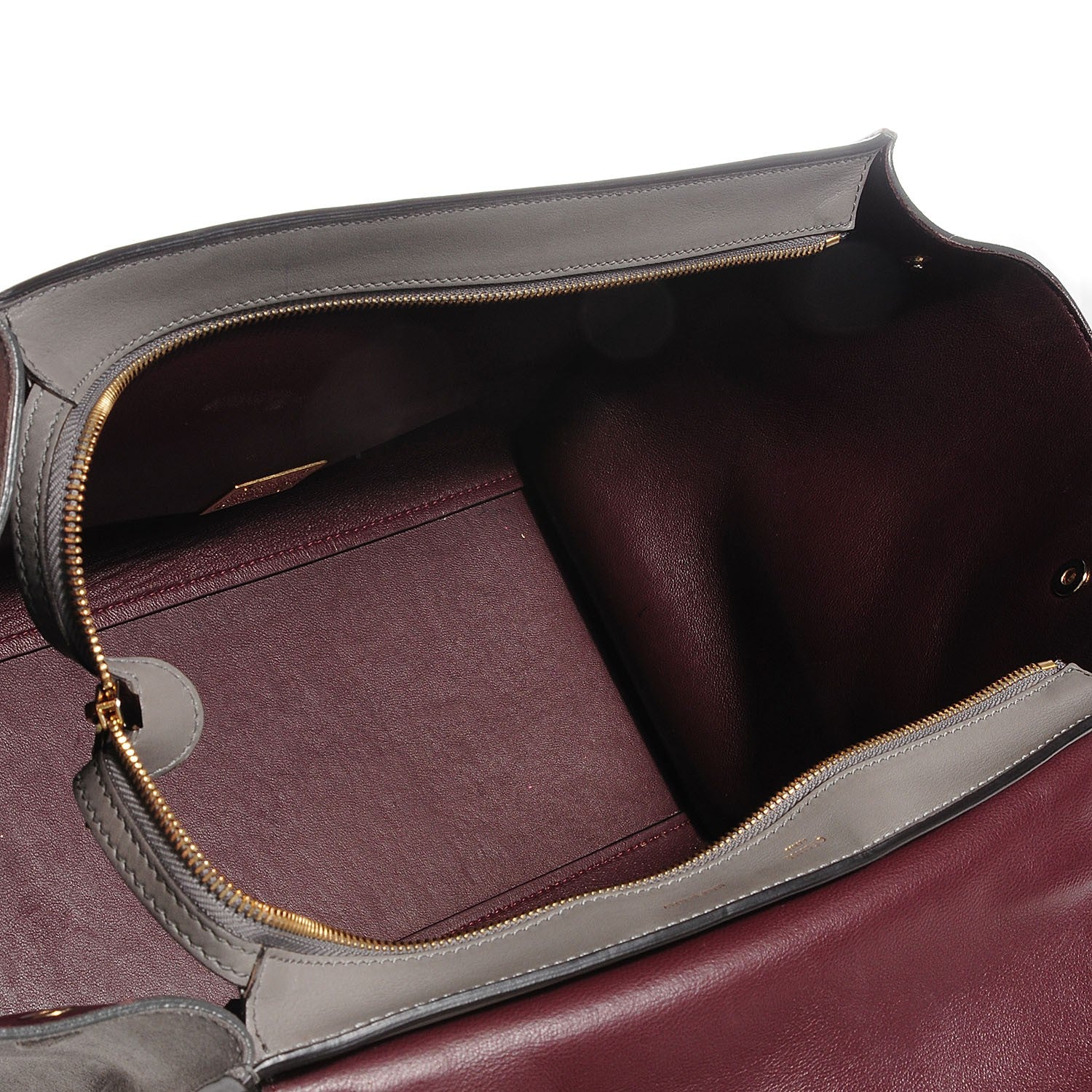 Celine Crocodile Embossed Nubuck Medium Trapeze Grey 5 of 9