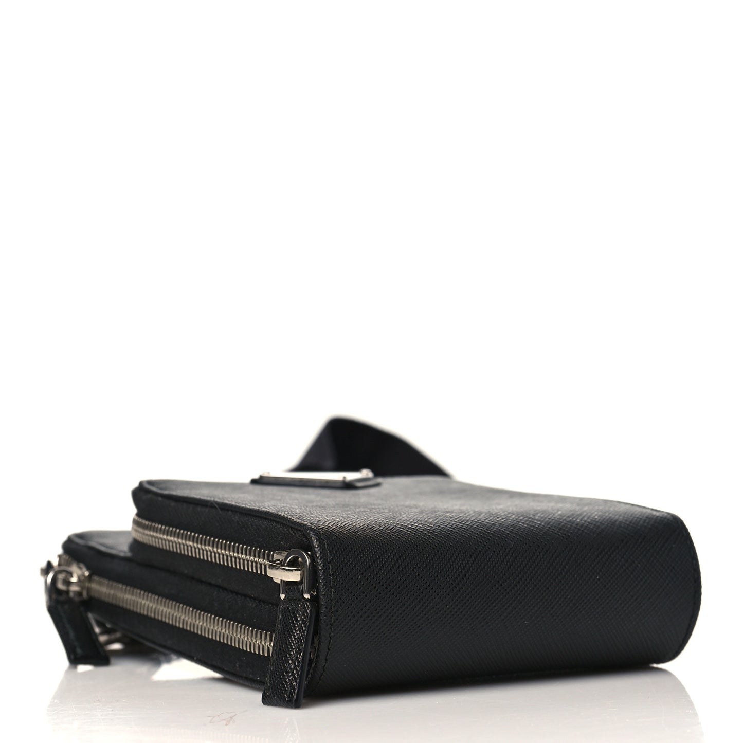 Saffiano Phone Crossbody Pouch Black