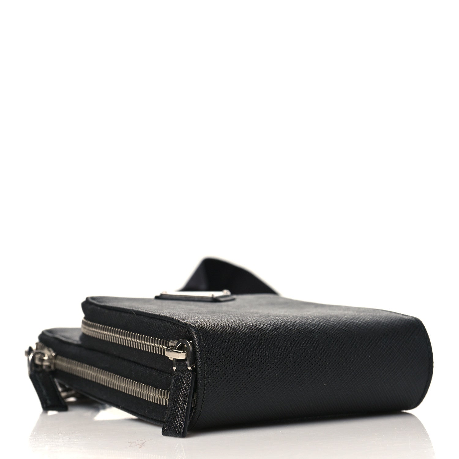 Prada Saffiano Phone Crossbody Pouch Black 3 of 8