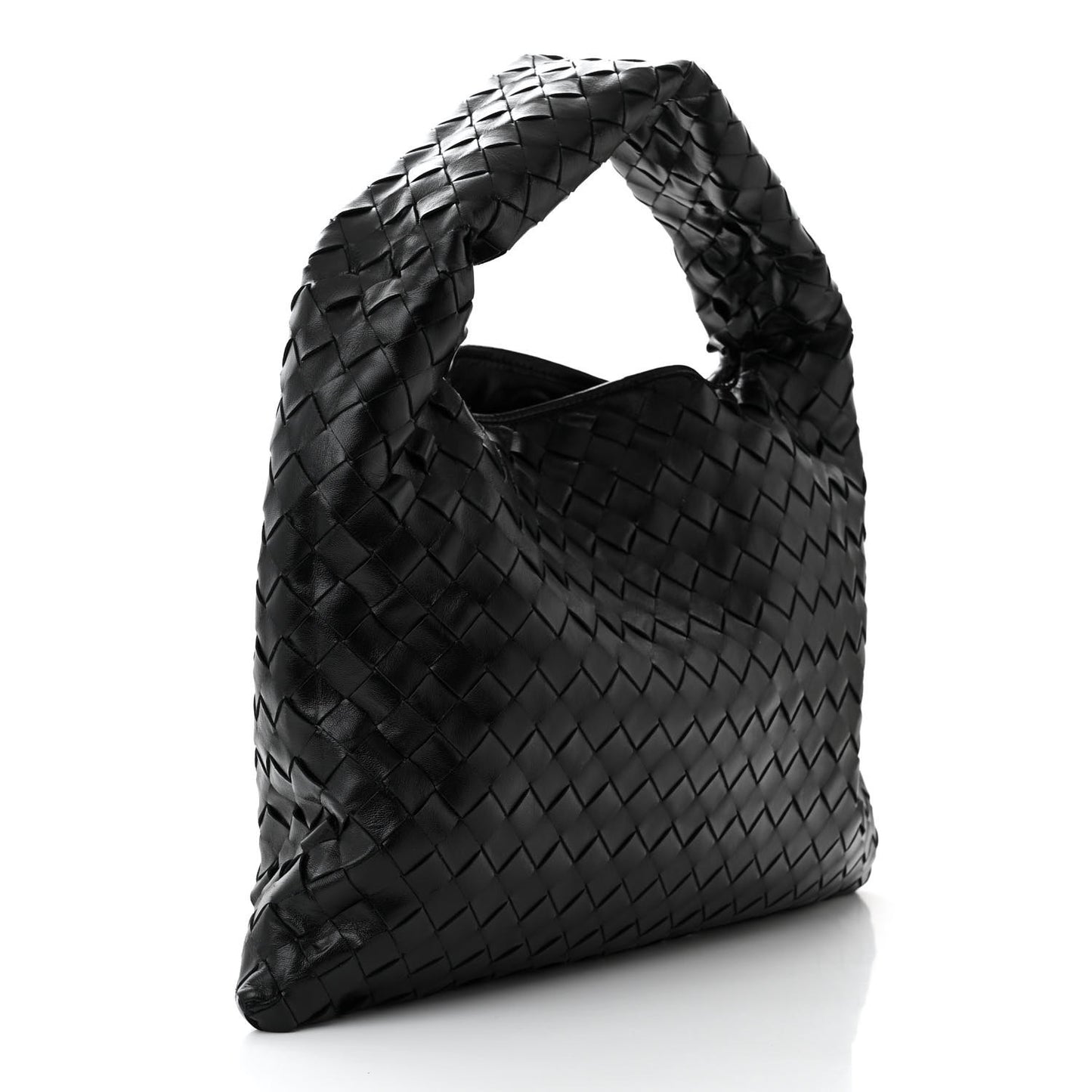 Calfskin Intrecciato Small Hop Black