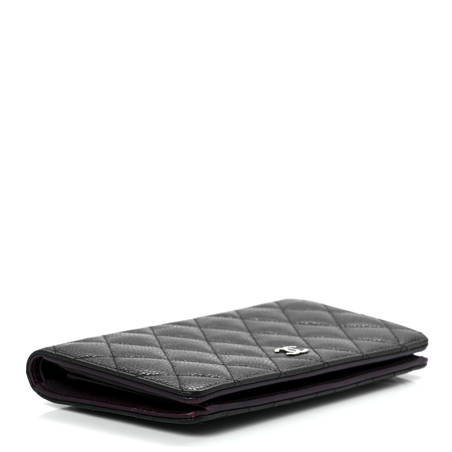 Chanel Caviar Quilted Yen Wallet Black 3 of 14