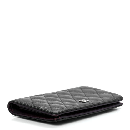 Chanel Caviar Quilted Yen Wallet Black 3 of 14
