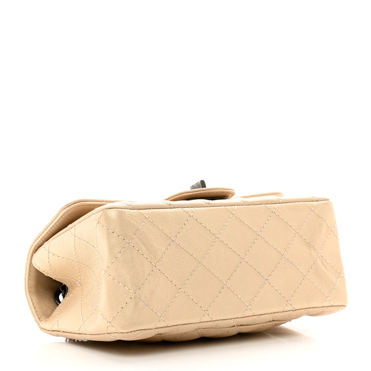 Chanel Metallic Sheepskin Quilted 2.55 Reissue Mini Flap Beige 4 of 10