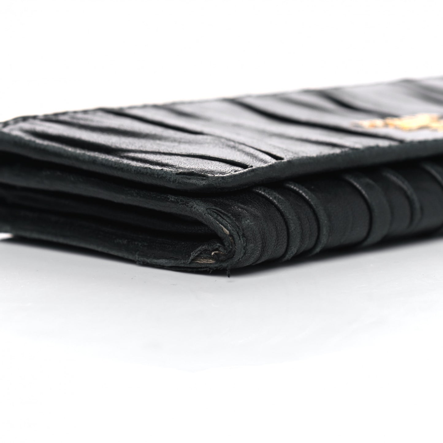 Nappa Gaufre Continental Wallet Nero Black