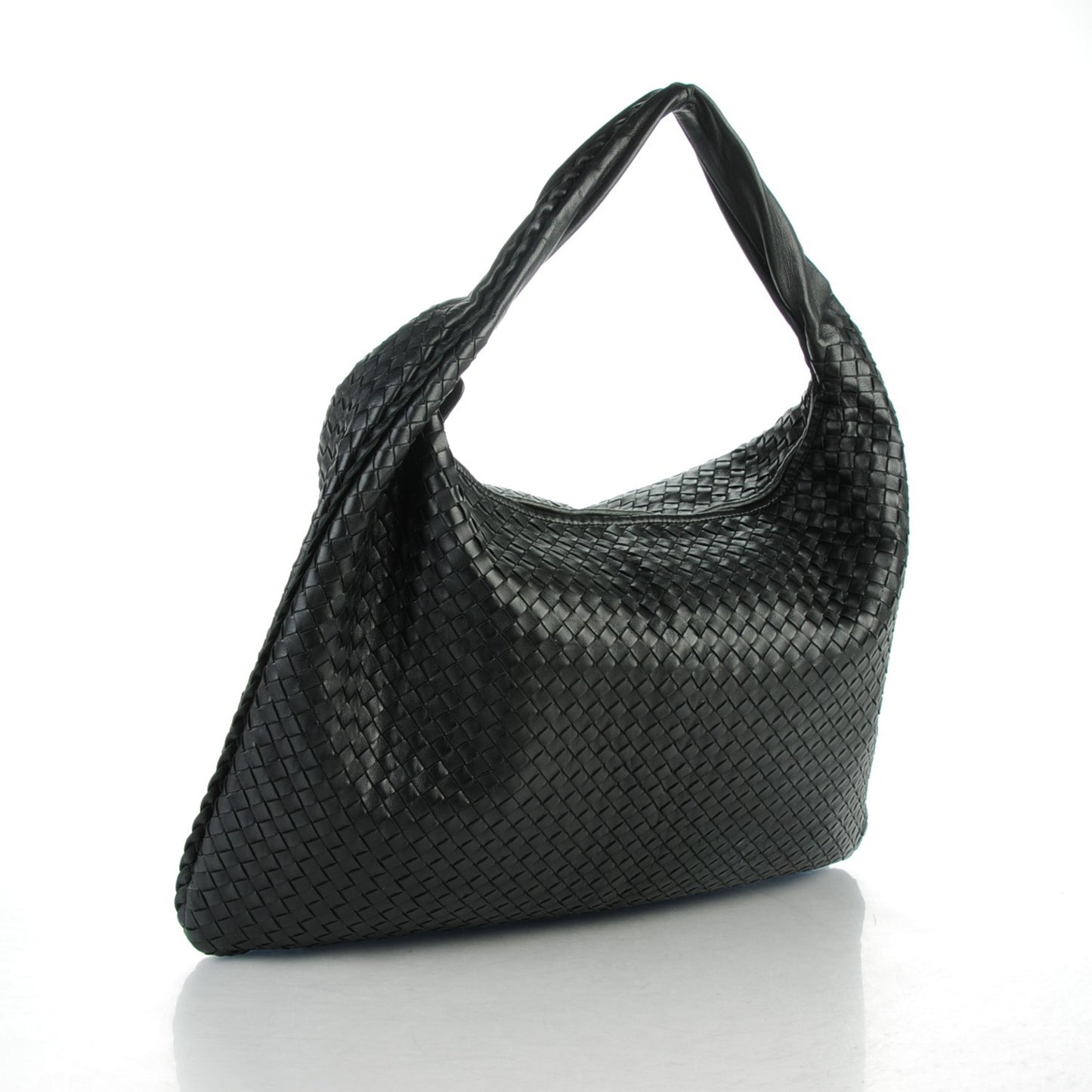 Nappa Intrecciato Maxi Veneta Hobo Nero Black