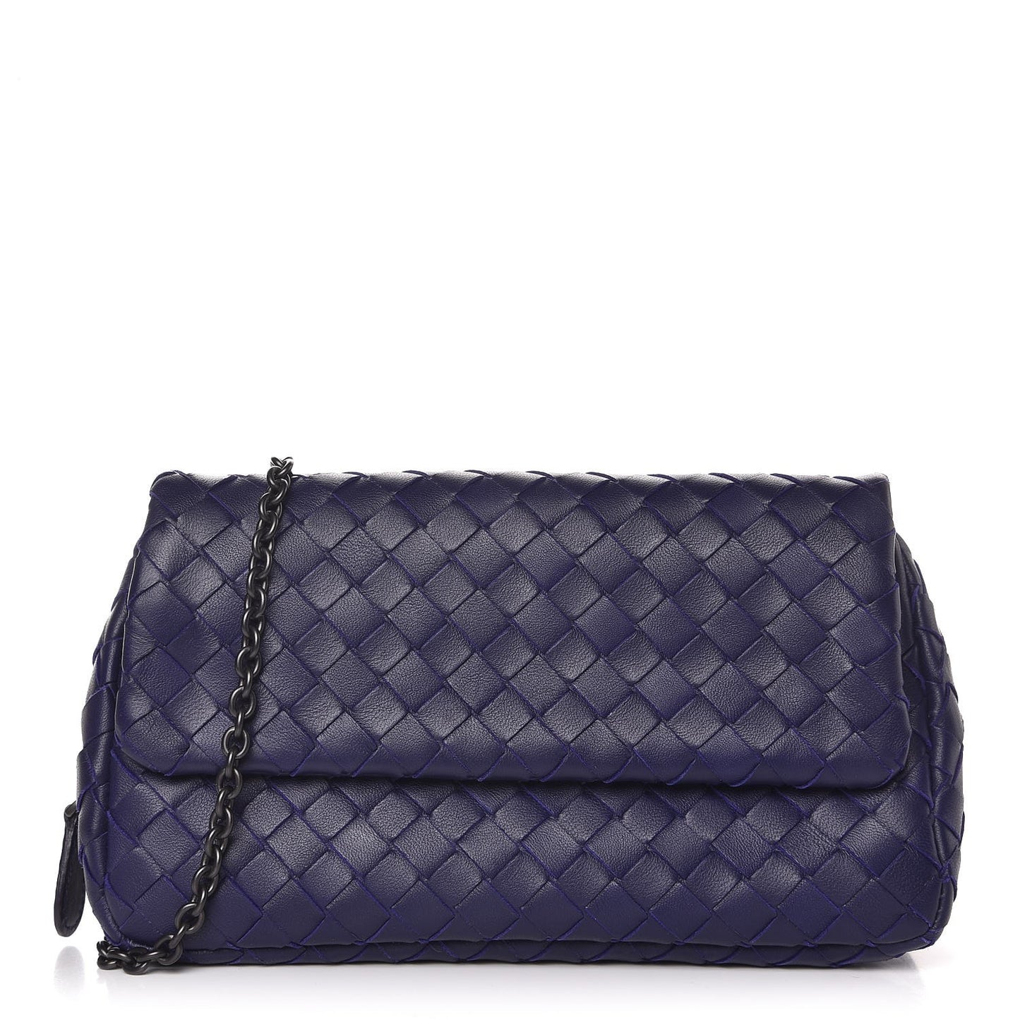 Nappa Intrecciato Small Chain Crossbody Atlantic