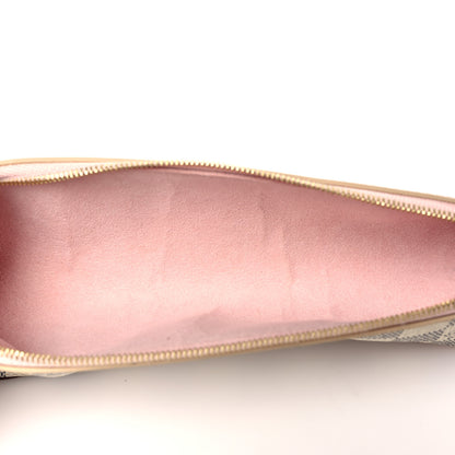Louis Vuitton Damier Azur Elizabeth Pencil Pouch Rose Ballerine 5 of 10