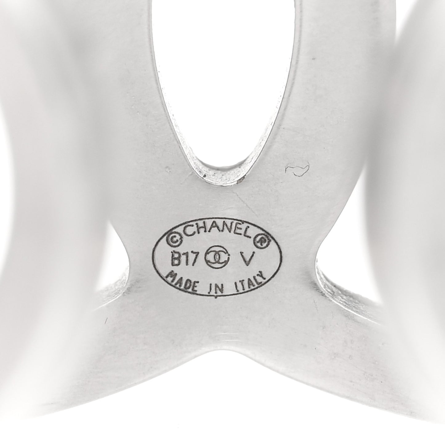 Metal CC Ring 55 7.25 Silver