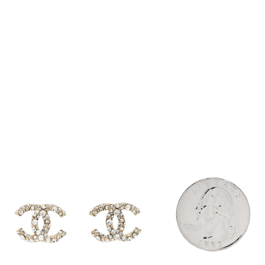Crystal CC Earrings Gold