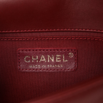 Chanel Lambskin Quilted Small Boy Flap Dark Red 5 of 9
