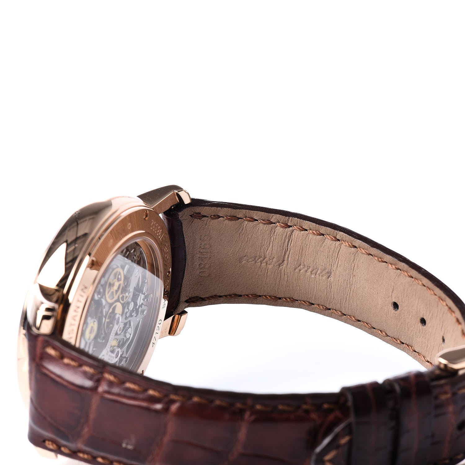 Vacheron Constantin 18K Pink Gold Alligator 41.5mm Malte Chronograph Manual Windig Watch 47120/000R-9099 4 of 5