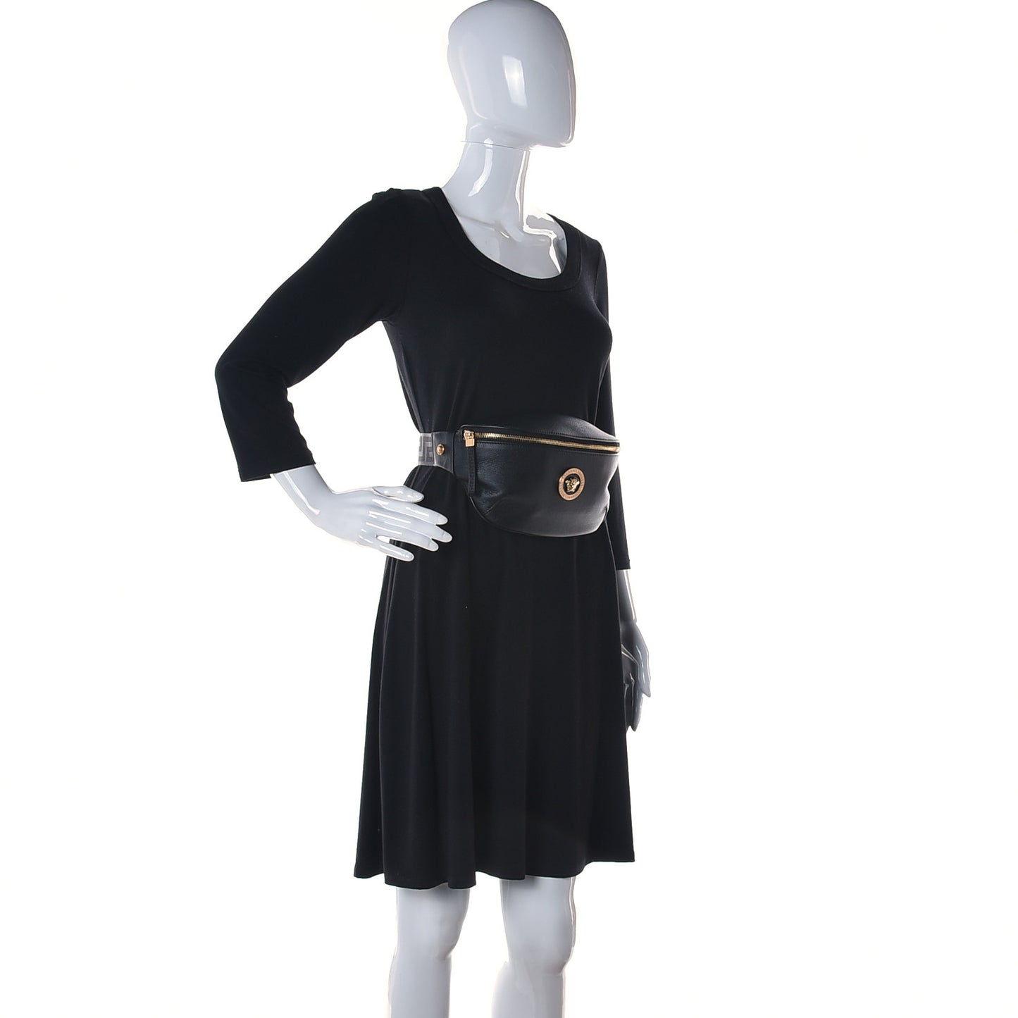 Grained Calfskin Vanitas Medea Belt Bag Black