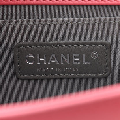 Chanel Calfskin Chevron Quilted Medium Boy Flap Pink 6 of 11