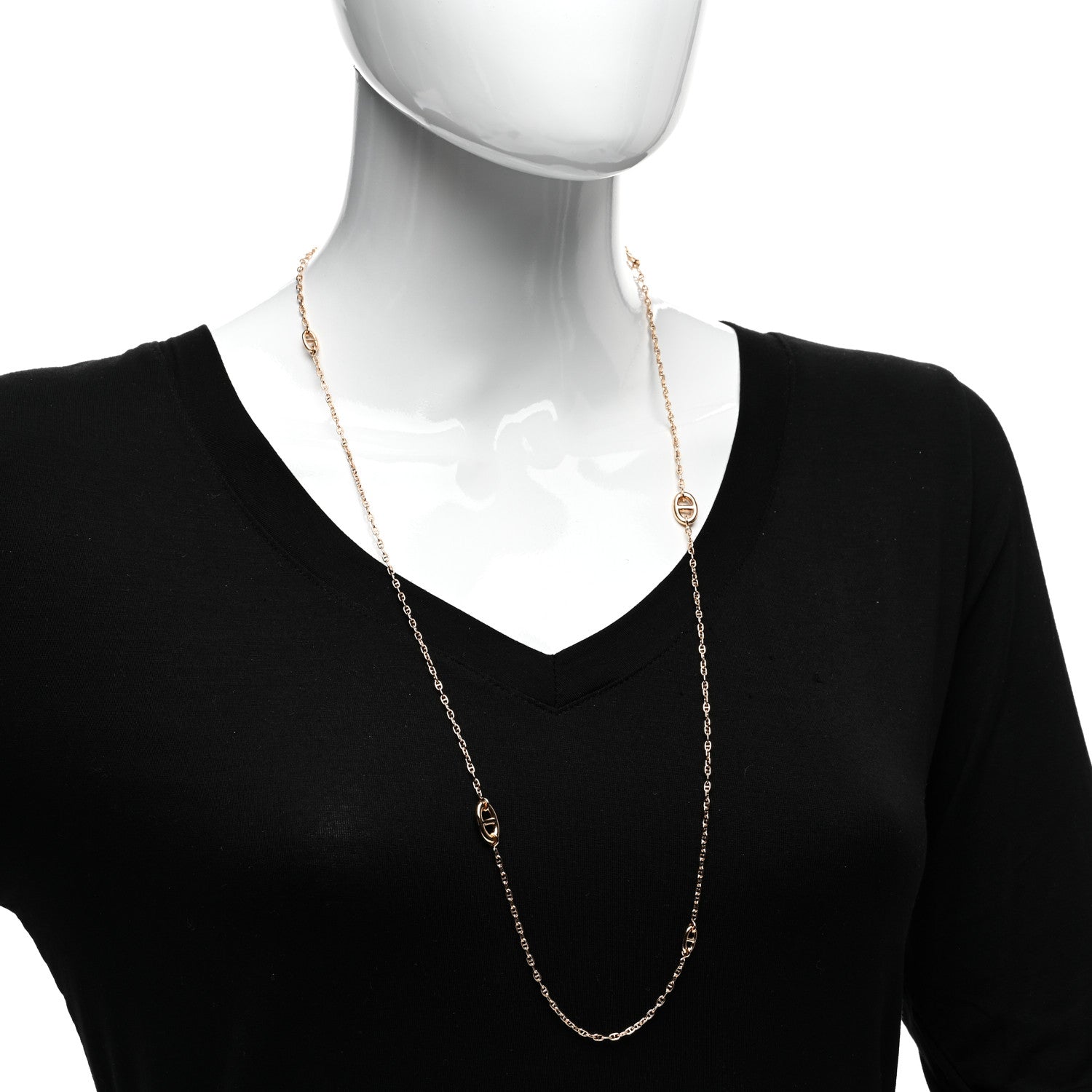 Hermes 18K Rose Gold Farandole Necklace 80 2 of 5