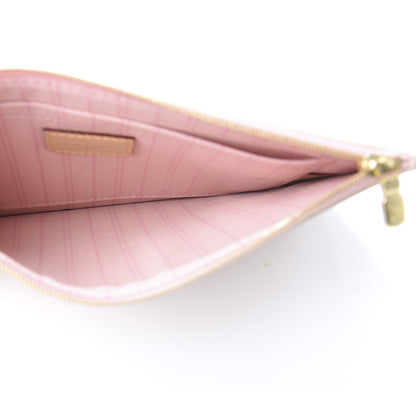 Louis Vuitton Damier Azur Neverfull MM GM Pochette Rose Ballerine 5 of 7