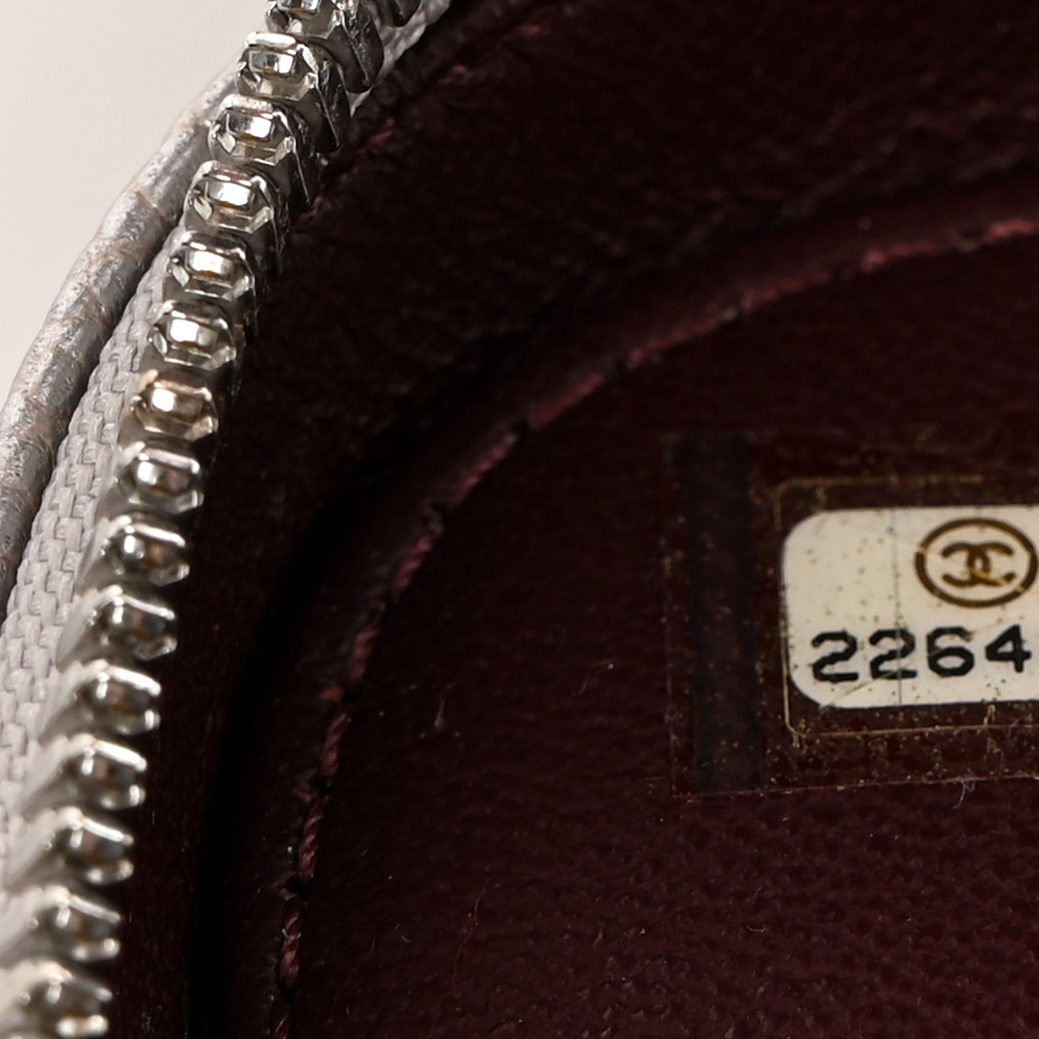 Chanel Metallic Caviar Quilted Large CC Filigree Vanity Case Silver 8 of 11