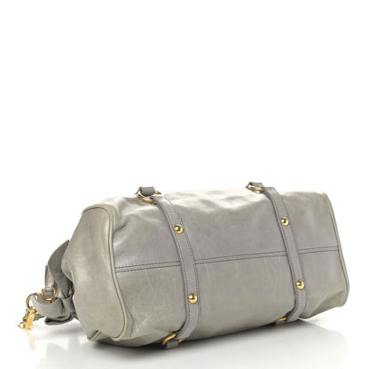 Miu Miu Vitello Lux Medium Bow Bag Grey 3 of 11