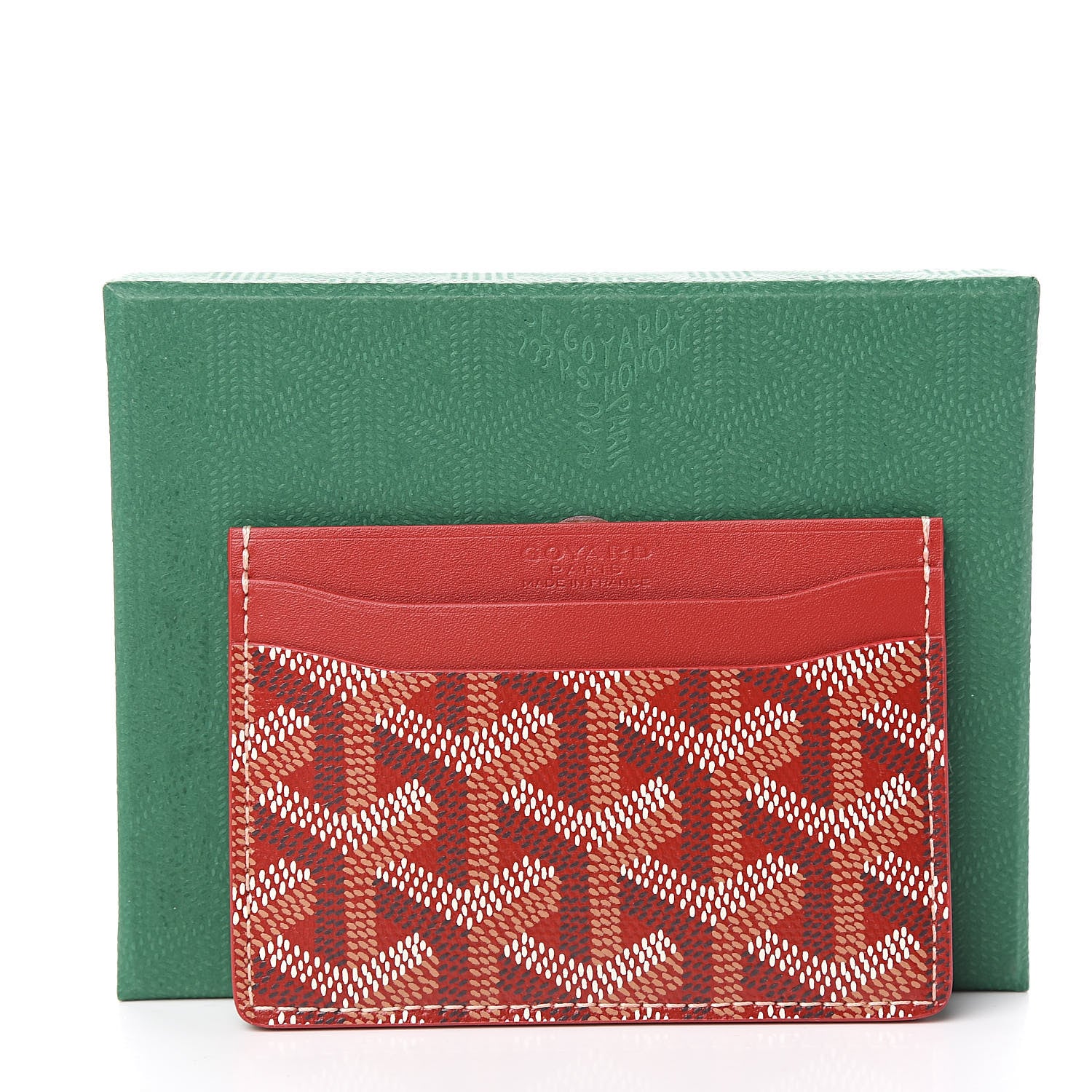 Goyard Goyardine Saint Sulpice Card Holder Red 7 of 7