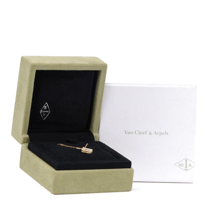 Van Cleef & Arpels 18K Yellow Gold Mother of Pearl Sweet Alhambra Pendant Necklace 6 of 6