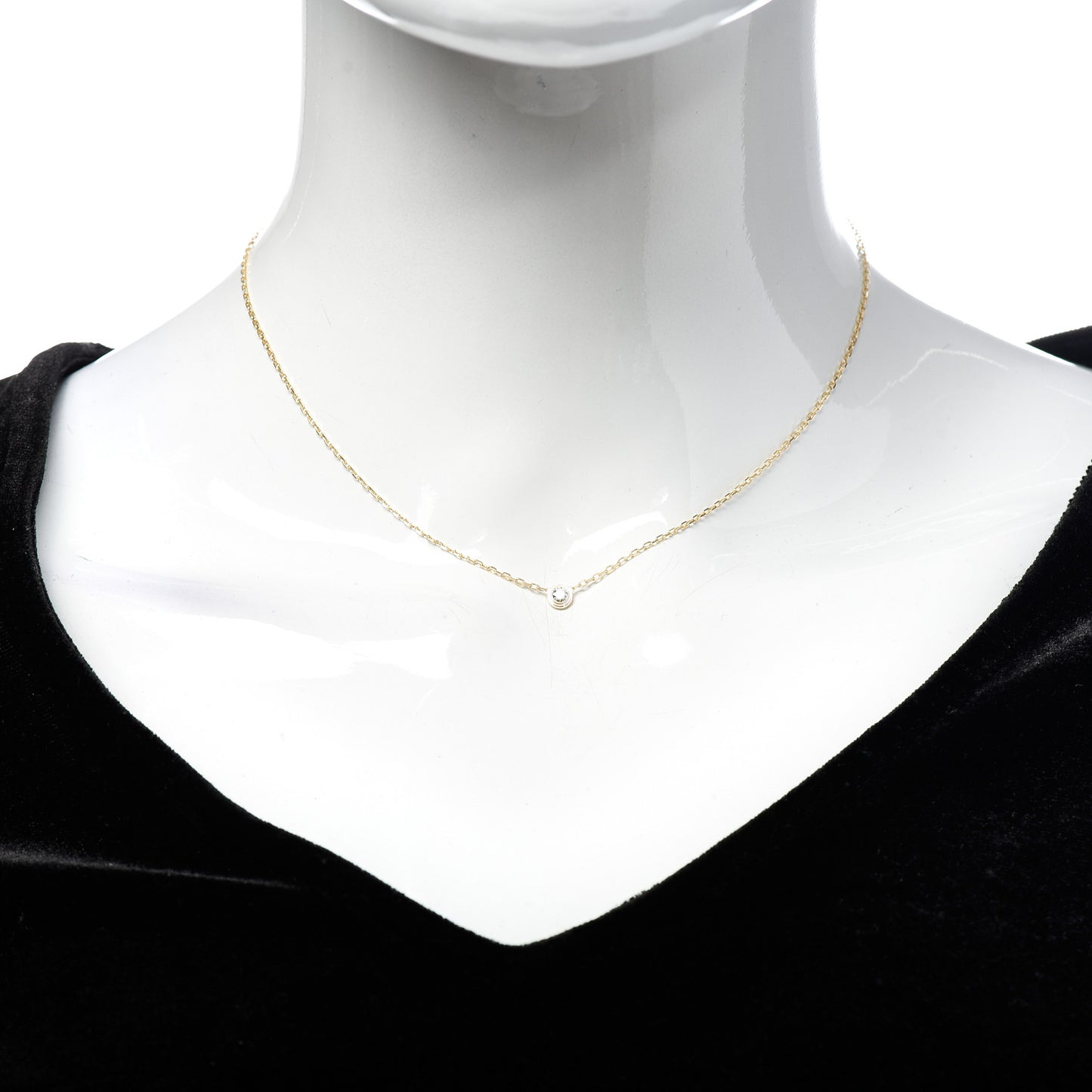 18K Yellow Gold Diamond SM D'Amour Pendant Necklace