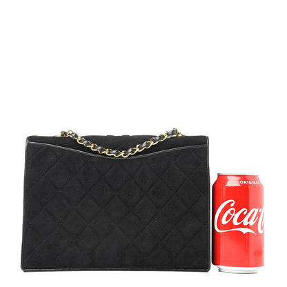 Chanel Suede Quilted Small Flap Bag Black 11 of 11