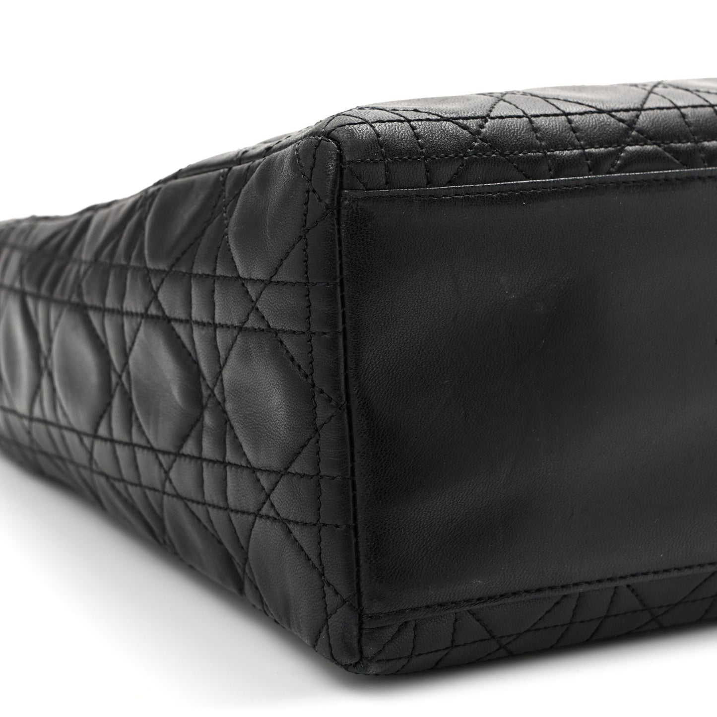 Lambskin Cannage Medium Lady Dior Black
