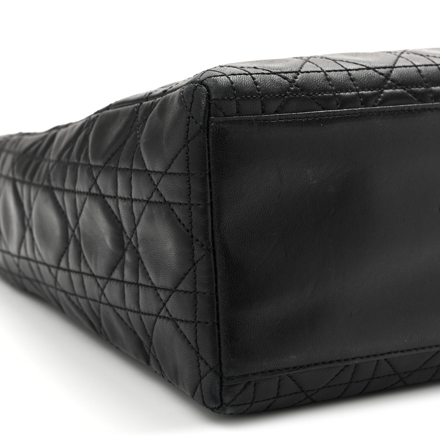 Christian Dior Lambskin Cannage Medium Lady Dior Black 8 of 10