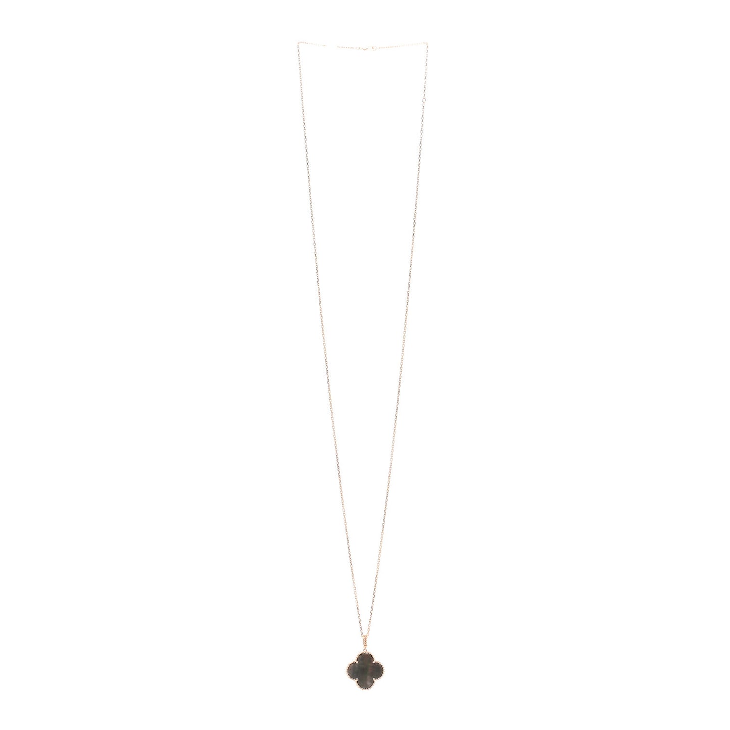 18K Rose Gold Gray Mother of Pearl Magic Alhambra Long Necklace