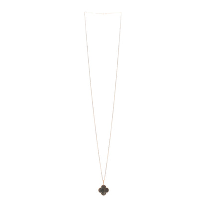 Van Cleef & Arpels 18K Rose Gold Gray Mother of Pearl Magic Alhambra Long Necklace 3 of 6
