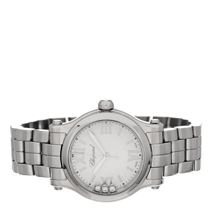 Chopard Stainless Steel 3 Diamond 30mm Happy Sport Quartz Watch 2 of 5