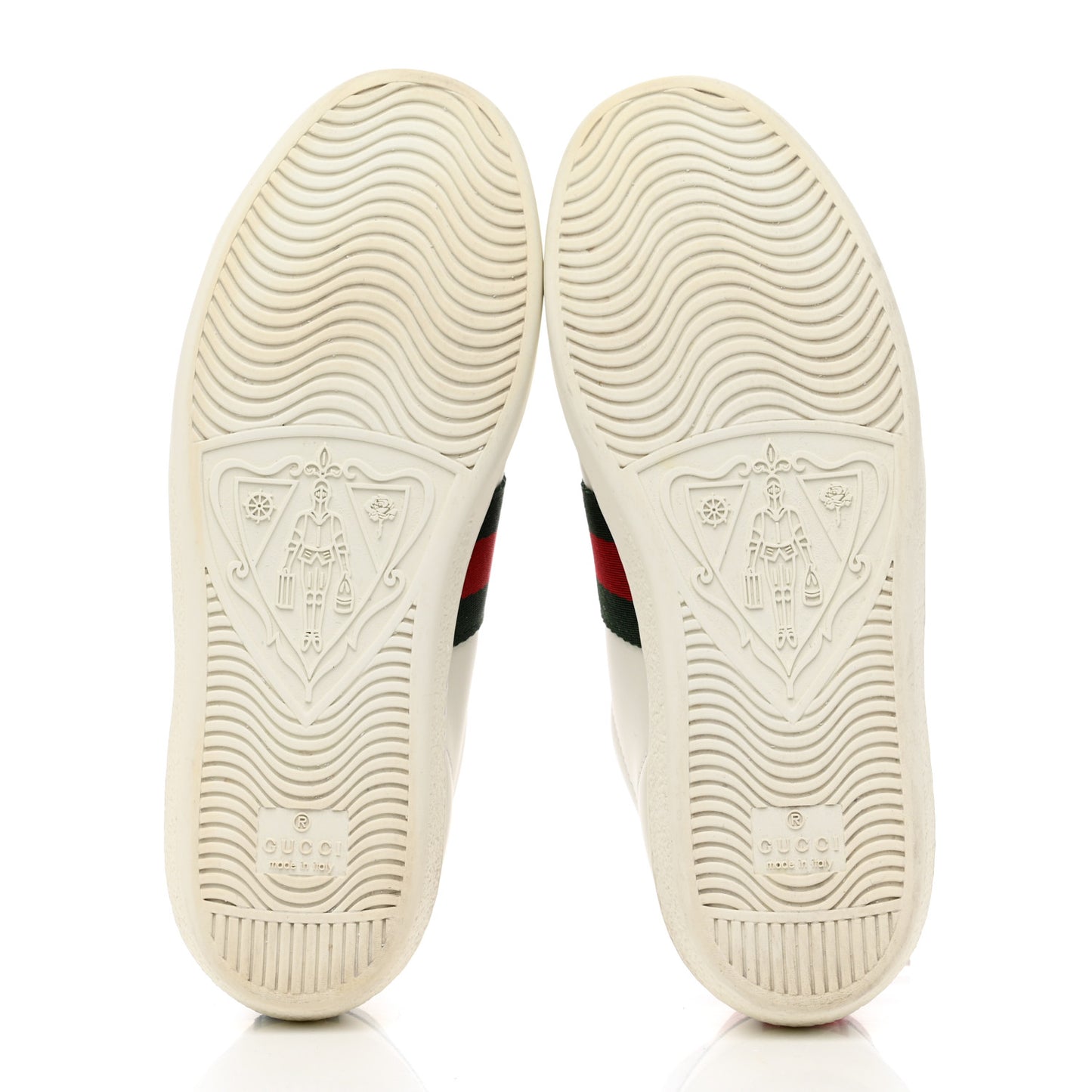 Calfskin Ayers Bee Embroidered Womens Ace Sneakers 36 White Green