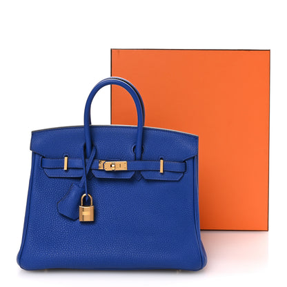 Hermes Togo Birkin 25 Bleu Electrique 11 of 11