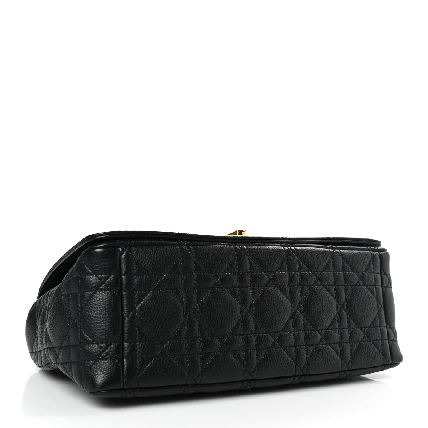 Calfskin Cannage Medium Caro Bag Black