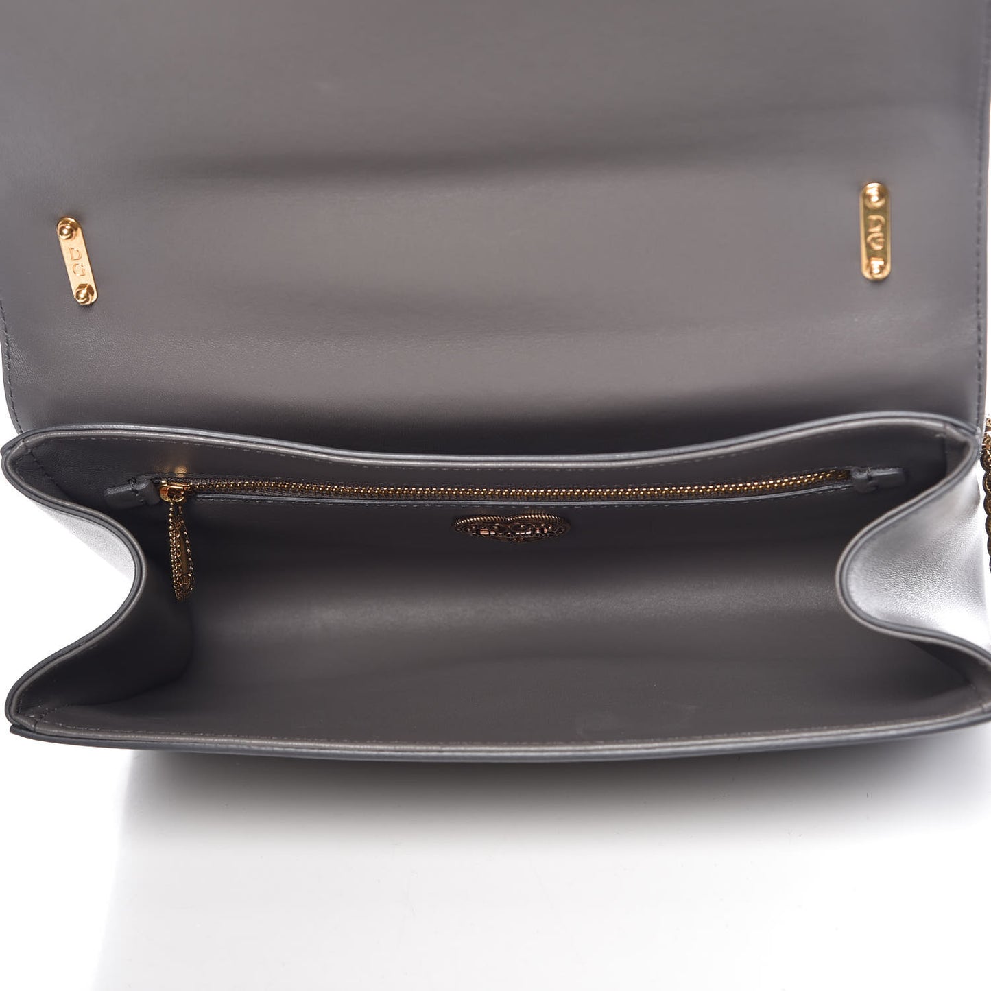 Calfskin Medium Devotion Crossbody Bag Grey