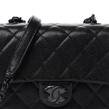 Chanel Caviar Quilted Incognito Mini Square Flap Black 10 of 11