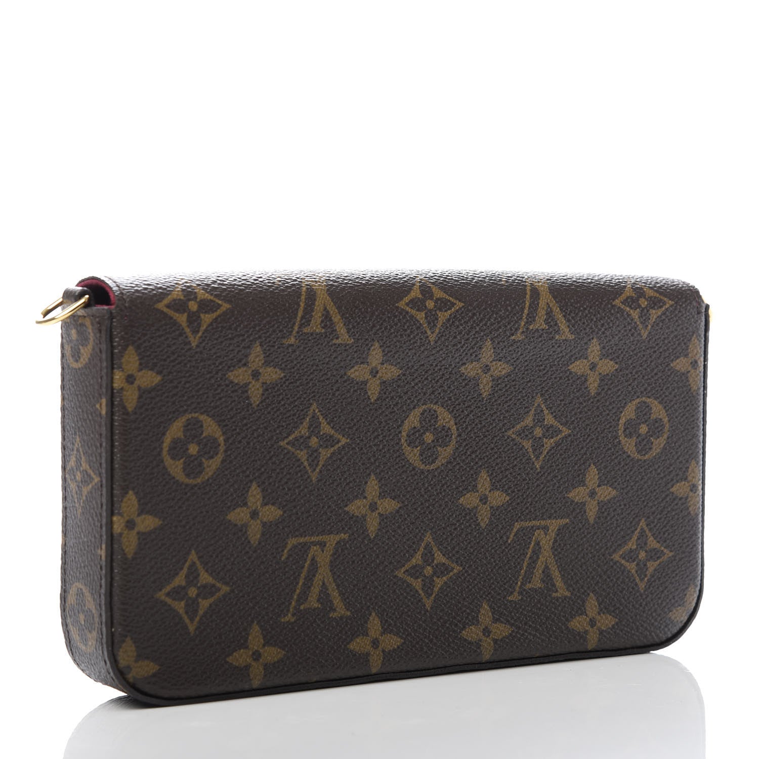 Louis Vuitton Monogram Pochette Felicie Chain Wallet Fuchsia 3 of 9