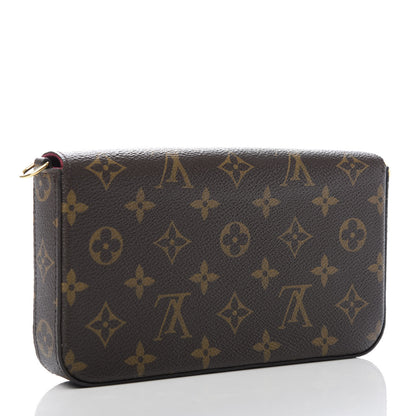 Louis Vuitton Monogram Pochette Felicie Chain Wallet Fuchsia 3 of 9